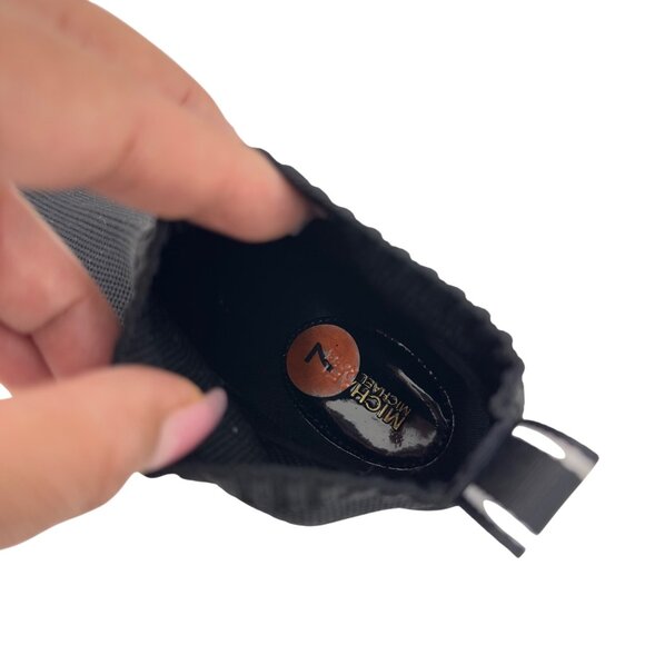 Michael Kors Womens SZ 7 Slip-On Stretch Knit Sock High Top Sneakers Black - Picture 3 of 16